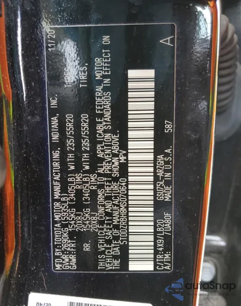 2021 Toyota Highlander Limited z USA, uszkodzony, nr VIN 5TDDZRBH8MS070640